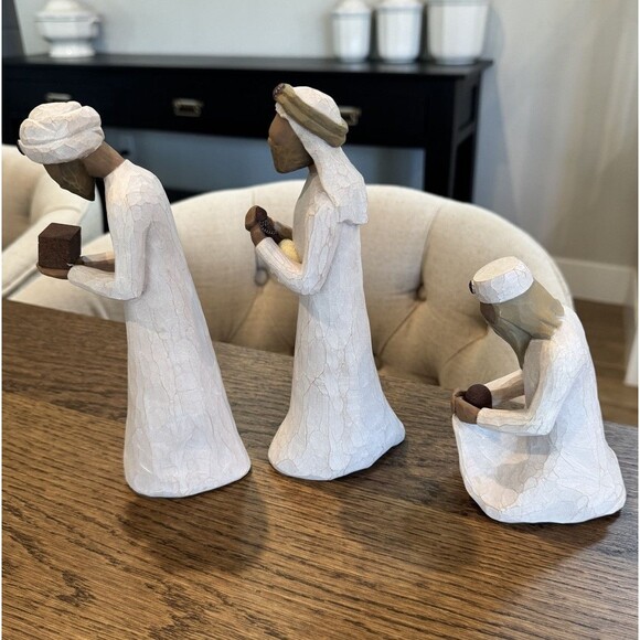 NEW Willow Tree The Three Wisemen Nativity Set 26027 Demdaco Susan Lordi 2000 - Picture 6 of 12